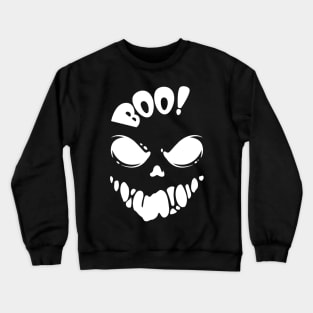 Halloween Boo, Trick or Treating. Spooky Face Crewneck Sweatshirt